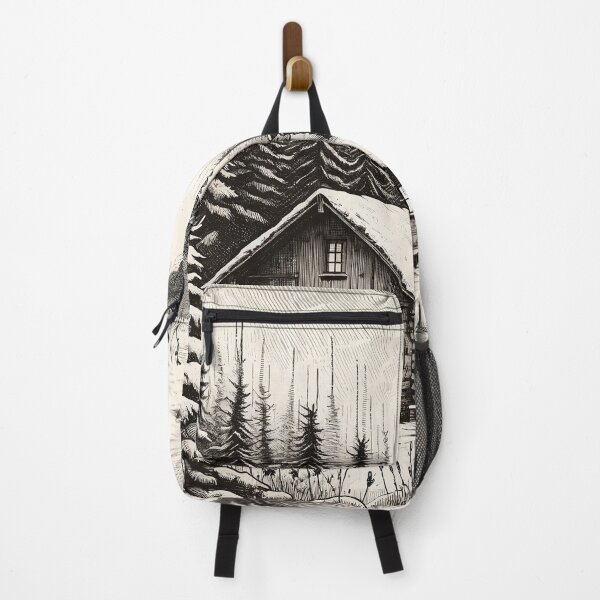Item preview, Secluded Cabin in Winter Forest designed and sold by PictorialWhimsy.
