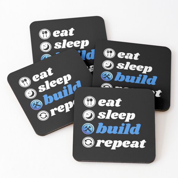 Item preview, Cool Eat Sleep Build Repeat quote, Building Blocks Bricks Master Builder designed and sold by Modren-design.