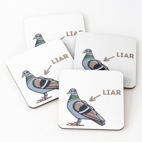 Item preview, pigeons are liars designed and sold by TranquilTrinket.