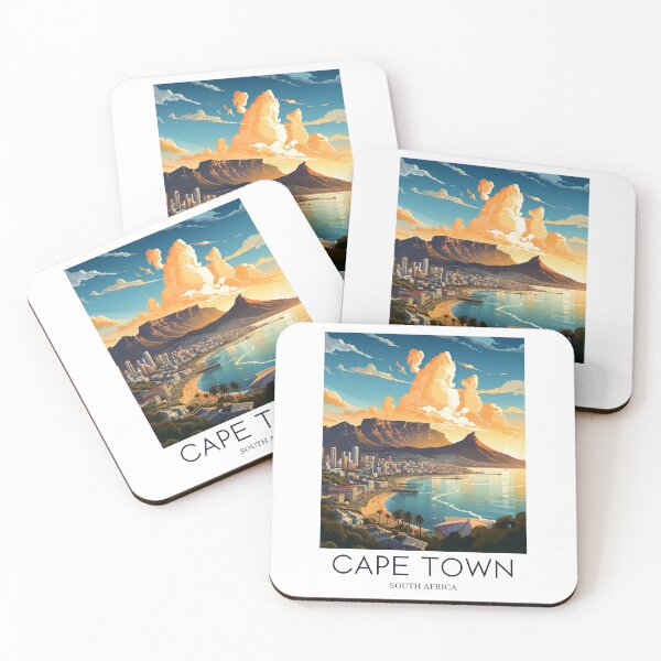 Item preview, A Pop Art Travel Print of Cape Town - South Africa  designed and sold by StudioRedKoala.