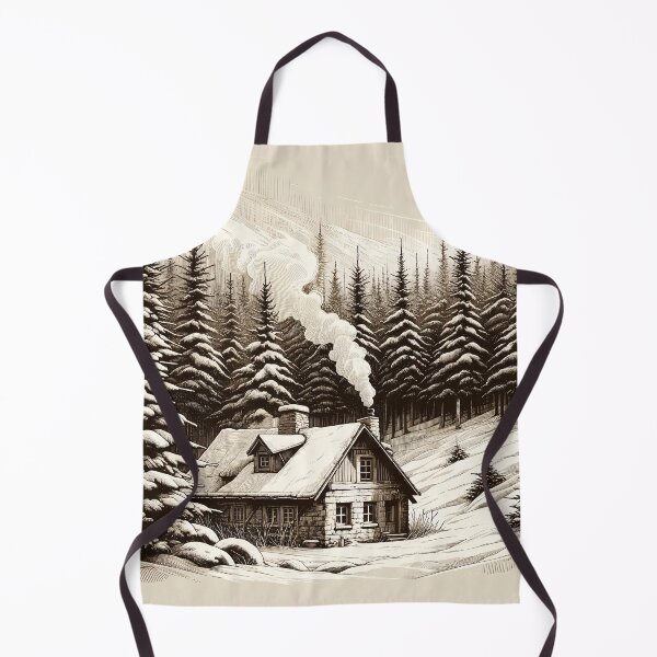 Item preview, Winter Silence at Mountain Cabin designed and sold by PictorialWhimsy.