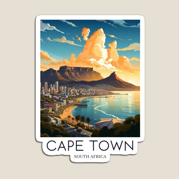 Item preview, A Pop Art Travel Print of Cape Town - South Africa  designed and sold by StudioRedKoala.