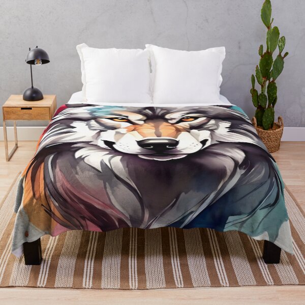 Item preview, strong colorful wolf logo designed and sold by RAILGUNWII.