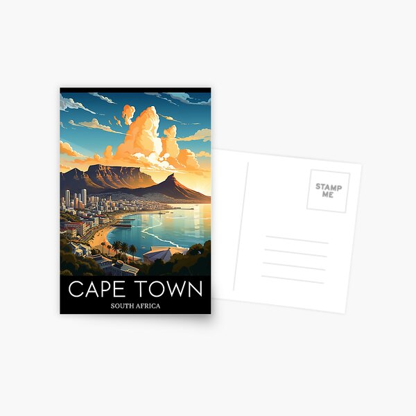 Item preview, A Pop Art Travel Print of Cape Town - South Africa  designed and sold by StudioRedKoala.