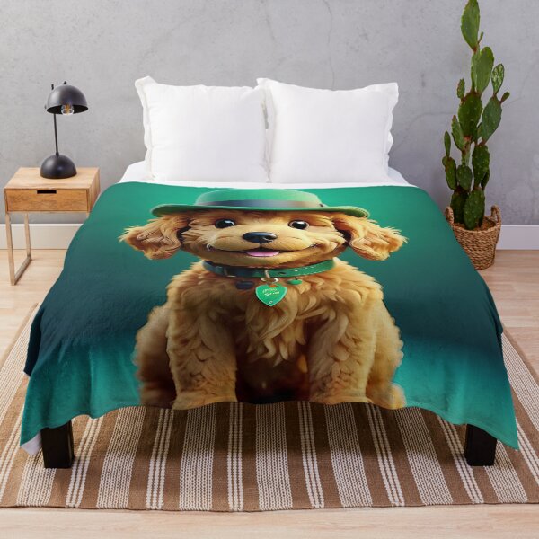 Item preview, Cute smiling cartoon Goldendoodle dog designed and sold by Colorful-Worlds.
