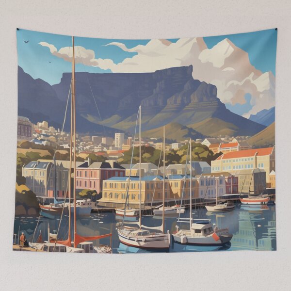 Artikelvorschau, A Pop Art Travel Print of Cape Town - South Africa entworfen und verkauft von StudioRedKoala.