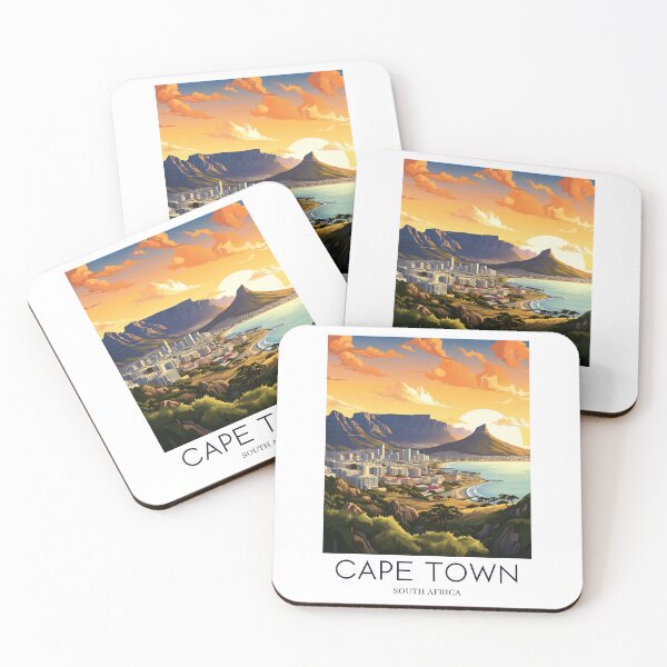 Item preview, A Pop Art Travel Print of Cape Town - South Africa  designed and sold by StudioRedKoala.