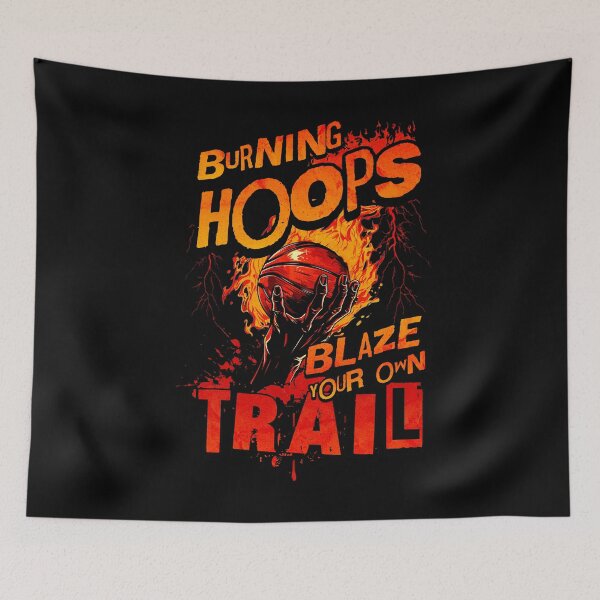Item preview, Basketball Burning Hoops Blaze Your Own Trail designed and sold by OmmeDesigns.
