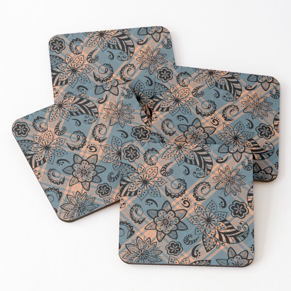 Item preview, Elegant Decorative Plaid Paisleys and Flowers Seamless Pattern designed and sold by OrangeMG.