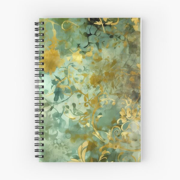 Item preview, Sage Green and Gold Grunge Damask Textile Pattern Regency Core Aesthetic  designed and sold by MimsTees.