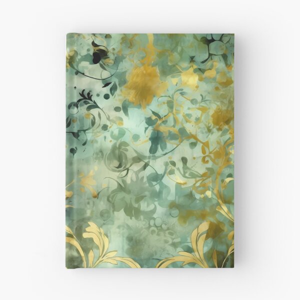 Item preview, Sage Green and Gold Grunge Damask Textile Pattern Regency Core Aesthetic  designed and sold by MimsTees.