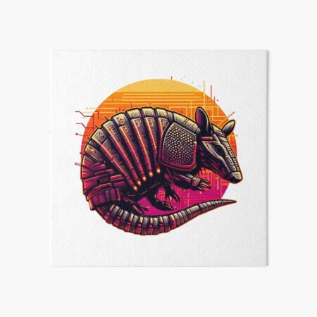 Desert Roller - Cyber Armadillo Art Board Print