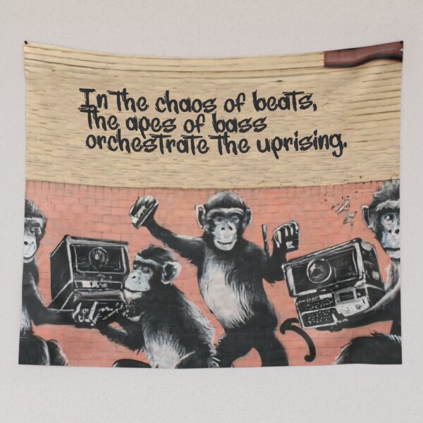 Item preview, Dj Monkey Stencil Graffiti designed and sold by Bomax121.