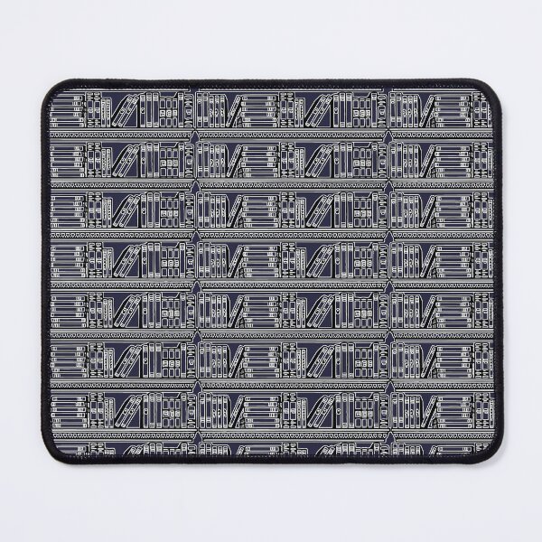 Item preview, Ink & Intuition: Book Shelves Pattern in Dark Blue Background designed and sold by IraNiva.