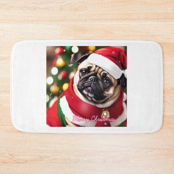 Item preview, Merry Christmas pug designed and sold by DreamistStore.