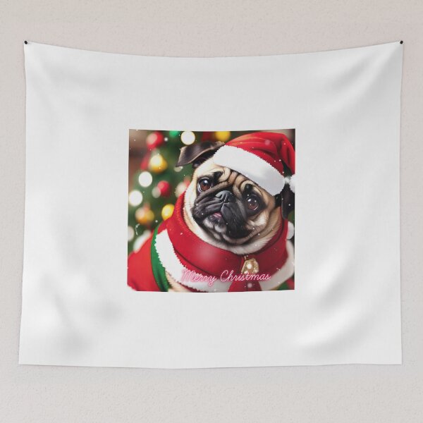 Item preview, Merry Christmas pug designed and sold by DreamistStore.
