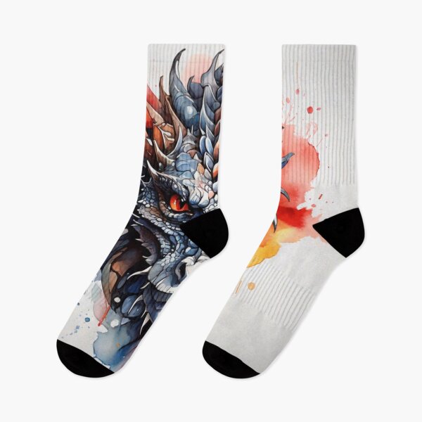 Item preview, Dragon tribal watercolor designed and sold by shokA Design.