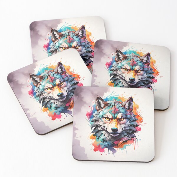 Item preview, strong colorful wolf logo designed and sold by RAILGUNWII.