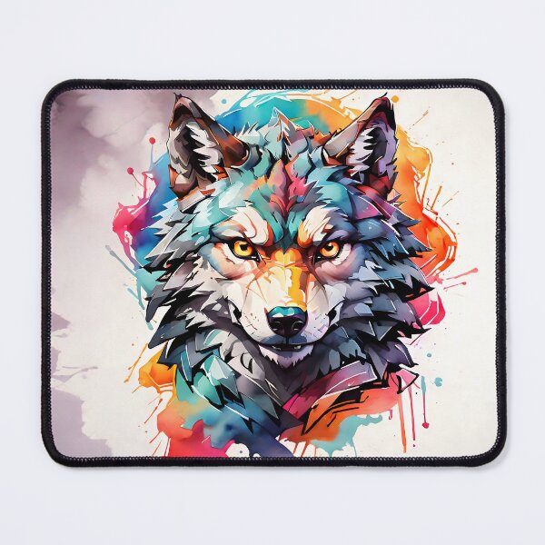 Item preview, strong colorful wolf logo designed and sold by RAILGUNWII.