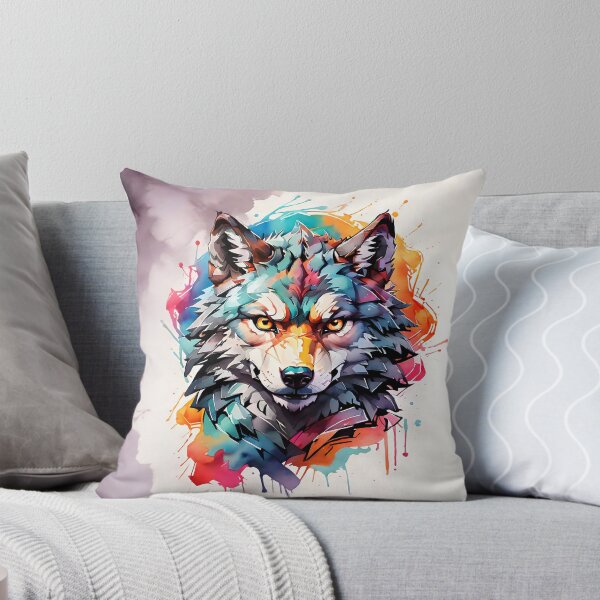 Item preview, strong colorful wolf logo designed and sold by RAILGUNWII.