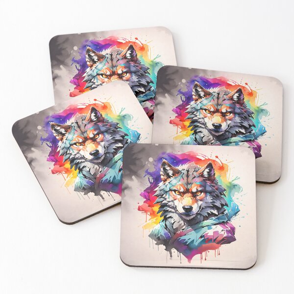 Item preview, front facing strong colorful wolf logo designed and sold by RAILGUNWII.