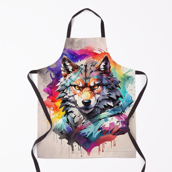 Item preview, front facing strong colorful wolf logo designed and sold by RAILGUNWII.