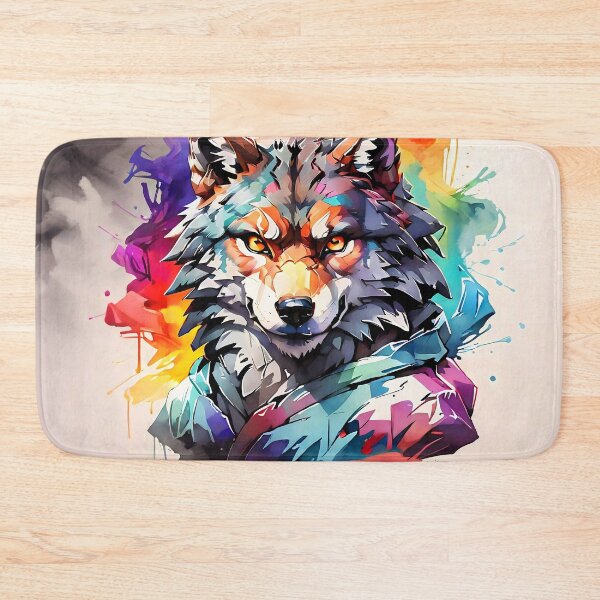 Item preview, front facing strong colorful wolf logo designed and sold by RAILGUNWII.