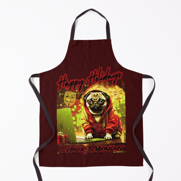 Item preview, Pug HAPPY HOLIDAYS 69 CYBER MONDAY designed and sold by RedBluffTraders.