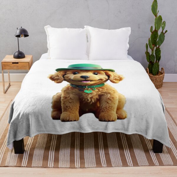 Item preview, Cute smiling cartoon goldendoodle dog designed and sold by Colorful-Worlds.