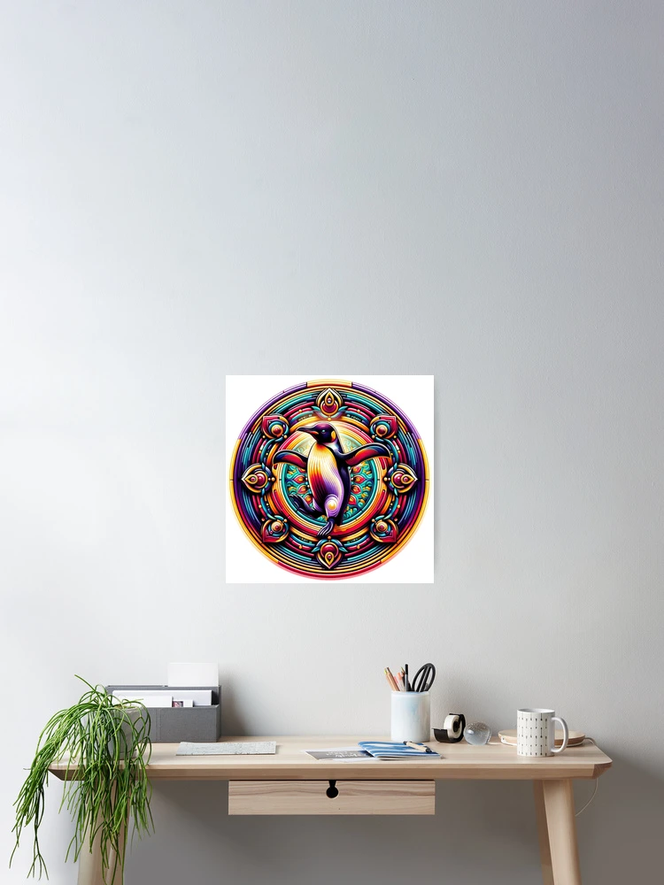 Thumbnail 2 of 3, Poster, Psychedelic Penguin Reverie designed and sold by AnCollection.