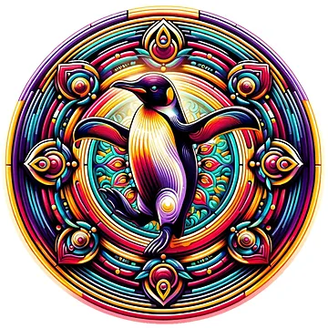 Artwork thumbnail, Psychedelic Penguin Reverie by AnCollection