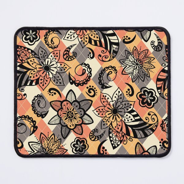 Item preview, Elegant Decorative Plaid Paisleys and Flowers Seamless Pattern designed and sold by OrangeMG.