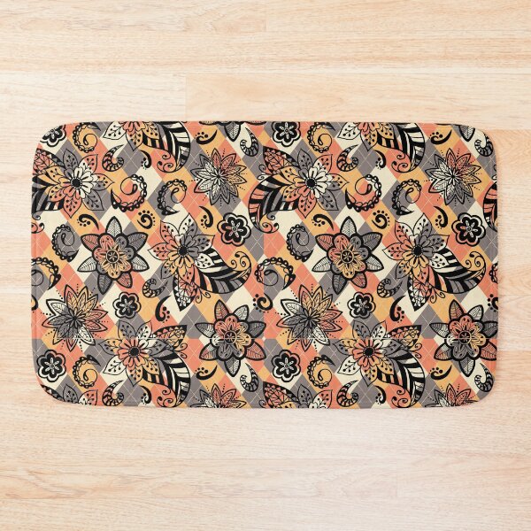 Item preview, Elegant Decorative Plaid Paisleys and Flowers Seamless Pattern designed and sold by OrangeMG.