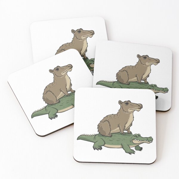 Item preview, Capybara on alligator designed and sold by PawelNature.