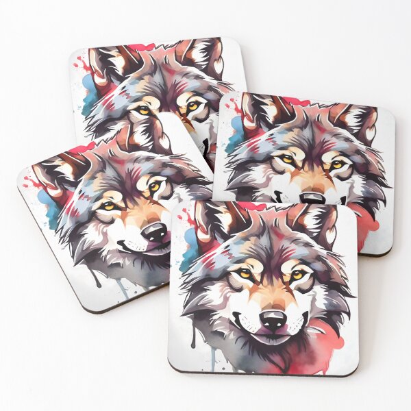 Item preview, front facing strong colorful wolf logo designed and sold by RAILGUNWII.