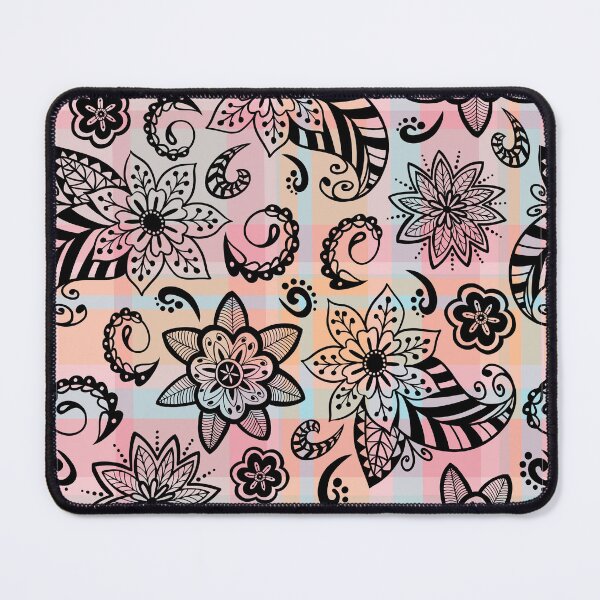 Item preview, Elegant Decorative Plaid Paisleys and Flowers Seamless Pattern designed and sold by OrangeMG.