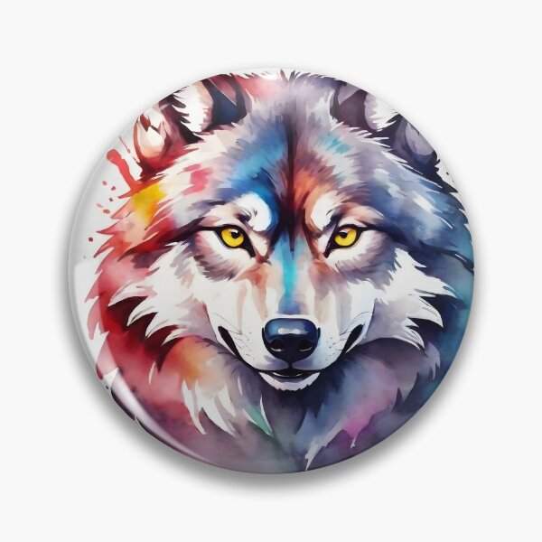 Item preview, front facing strong colorful wolf logo designed and sold by RAILGUNWII.