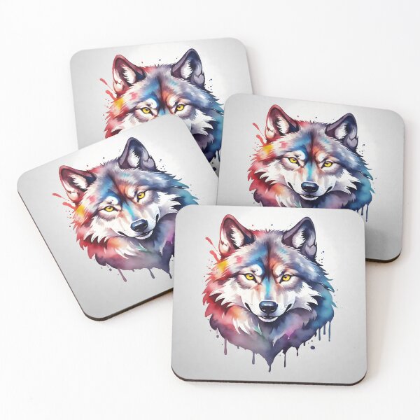 Item preview, front facing strong colorful wolf logo designed and sold by RAILGUNWII.