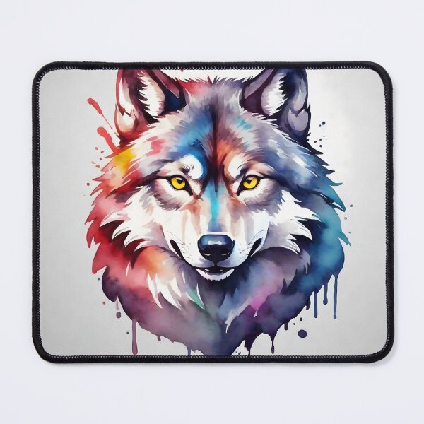Item preview, front facing strong colorful wolf logo designed and sold by RAILGUNWII.