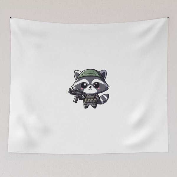 Item preview, Cute Tactical Racoon designed and sold by Wxjtecki.