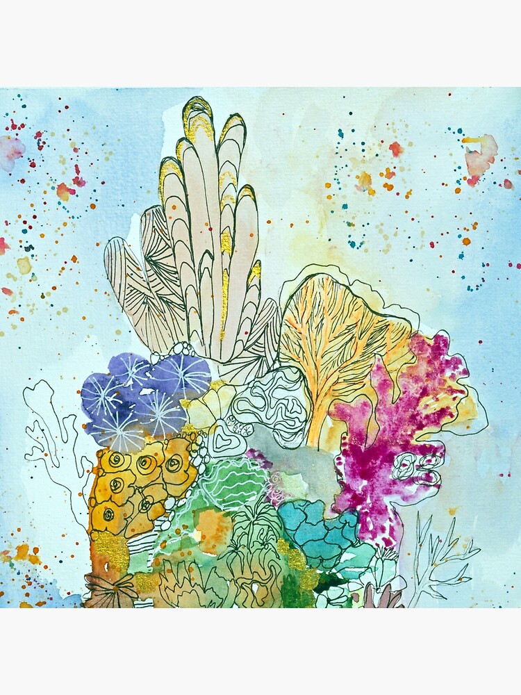 Thumbnail 4 of 4, Pillow, Coral Tower  designed and sold by BirgitteB.