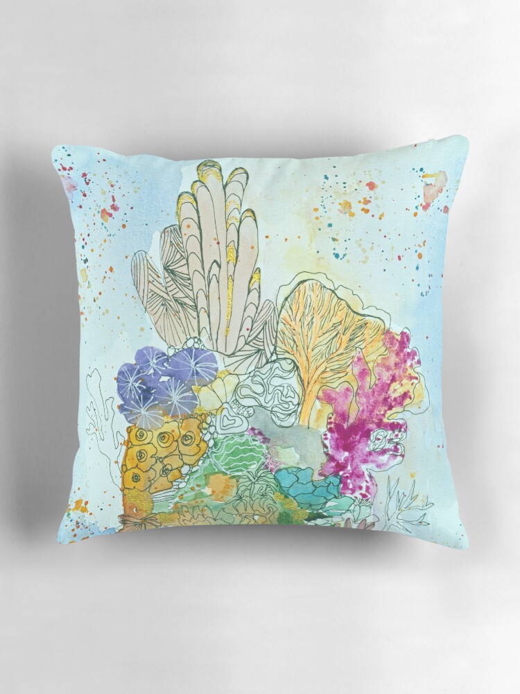 Thumbnail 3 of 4, Pillow, Coral Tower  designed and sold by BirgitteB.