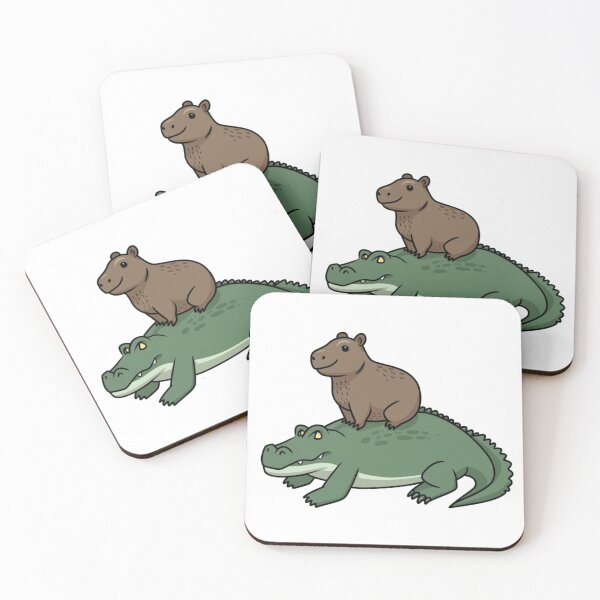 Item preview, Capybara on alligator designed and sold by PawelNature.