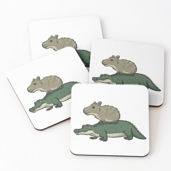 Item preview, Capybara on alligator designed and sold by PawelNature.