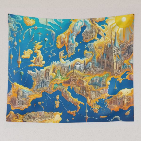 Item preview, Surreal Europe Map designed and sold by Jolly-Drawings.