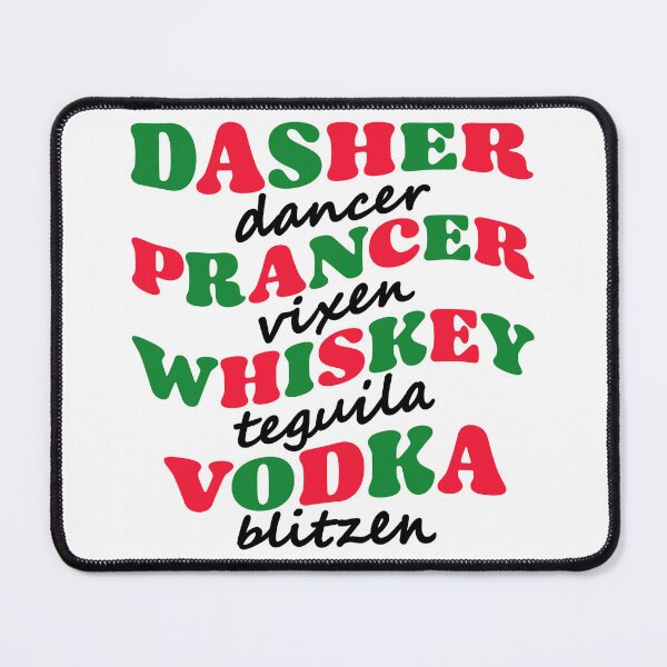 Item preview, Dasher Dancer Prancer Vixen Whiskey Vodka Tequila Blitzen, Drinking Christmas, Funny Christmas, SVG Files For Cricut designed and sold by IKRAM-CREATIONS.