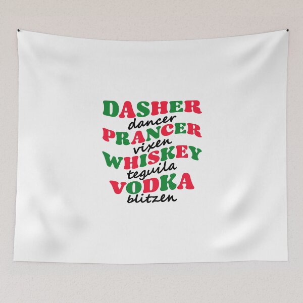 Item preview, Dasher Dancer Prancer Vixen Whiskey Vodka Tequila Blitzen, Drinking Christmas, Funny Christmas, SVG Files For Cricut designed and sold by IKRAM-CREATIONS.