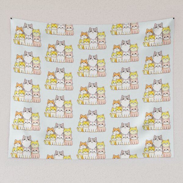Item preview, Cartoon cat friends designed and sold by YukiKenji.