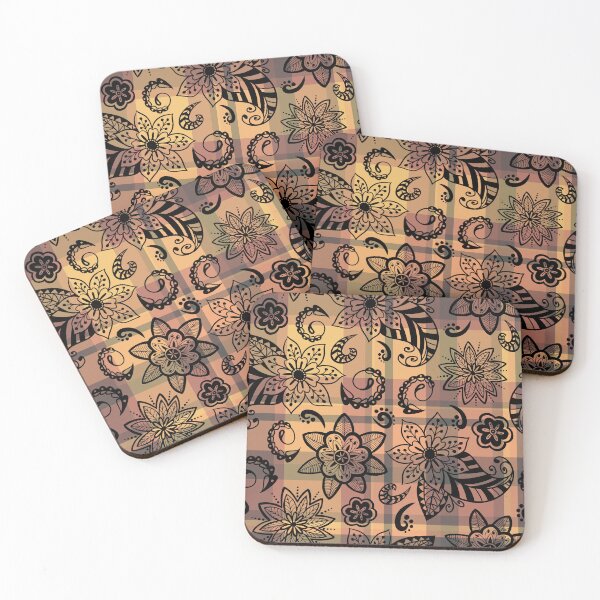 Item preview, Elegant Decorative Plaid Paisleys and Flowers Seamless Pattern designed and sold by OrangeMG.