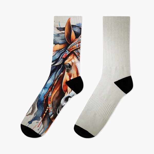 Item preview, Horse tribal watercolor designed and sold by shokA Design.